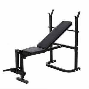 <span class=keywords><strong>Banc</strong></span> de musculation réglable en acier, rack de gym multifonctionnel pliable tout-en-un, équipement de gym à domicile, rack de squat pour haltères et barres - Product Image 1
