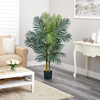 Haute qualité maison décorative Faux pot en plastique plante faux arbre 5ft 6ft 7ft 8ft artificielle canne dorée palmier