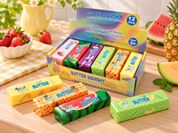 Vente en gros directe usine : Mini jouet souple en PU en forme de bâton de beurre à thème fruité, réaliste, à remontée lente, anti-stress, OEM ODM