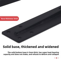Pieds de canapé en fer noir en forme de V, style minimaliste italien, grand format, support durable pour meuble TV