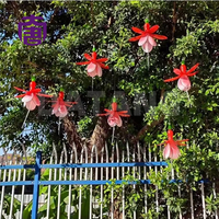 Özelleştirilmiş IP65 Dinamik Simülasyon Fener Çiçek Asılı Işık Modelleme Lambası Park Peyzaj Gece Turu Aydınlatması Festivali İçin