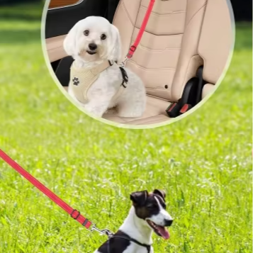 Customized Adjustable Dog Seat Belt Universal Cat Dog Safety Adjustable Car Seat Belt Extender Travel Clip Strap Leads