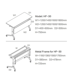 סט שולחן וכסאות מתכת מודרניים מתקפלים עם גלגלים של LIWEI, ריהוט משרדי מתקפל - Product Image 6
