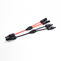 Connecteur solaire en Y en cuivre étanche IP68 1500V 50A pour connexion parallèle PV 1 vers 2, 1 vers 3, répartiteur de câble de panneau solaire flexible