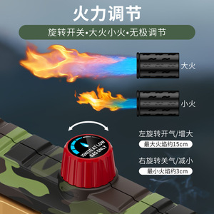 Multifunctional Flamethrower Nozzle Windproof Handheld For <b>Camping</b> Barbecue Baking Powerful Men's Gift Lighter - Product Image 4