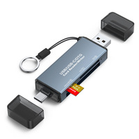 Lector de Tarjetas 3 en 1 Personalizado de Fábrica para Tarjetas CF, SD y TF, Lector de Memoria, Adaptador Multitarjeta, Unidad Flash para Portátil OEM
