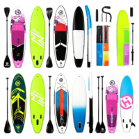 Planche de surf gonflable Stand Up Paddle (SUP) de 300 kg de capacité pour sports nautiques, ensemble de 7 pièces avec siège de kayak et accessoires tout-en-un
