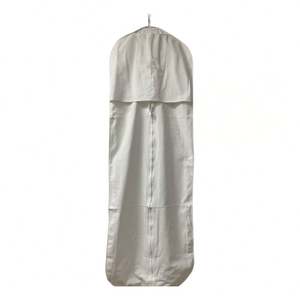 <b>Zip</b>-<b>Up</b> <b>White</b> Foldable Button Closure Garment Travel Bag - Product Image 1