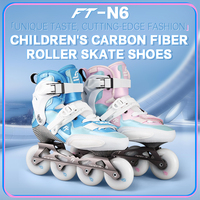 Patins à roulettes ajustables pour enfants, en fibre de carbone OEM, légers, professionnels, pour slalom de vitesse