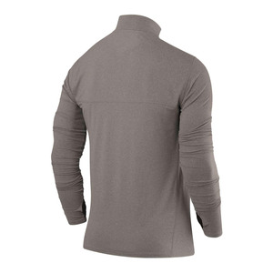 Tùy Chỉnh Người Đàn Ông Của Quý Dây Kéo Chạy T-Shirt Nhanh Chóng Làm Khô Giản Dị Dài Tay Đứng Cổ Áo Tập Thể Dục Thể Thao Áo Thun - Product Image 2