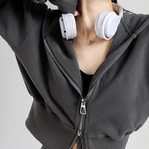Alta Qualidade Personalizado Outono e Inverno 2023 new stylish mulheres casacos batwing manga das mulheres curto hoodies camisolas com zíper