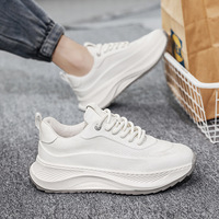 Chaussures de sport pour homme, nouveau style, baskets tendance en mesh noir, chaussures de course et de gym avec bout blanc décontracté, design imperméable, pour la marche en hiver