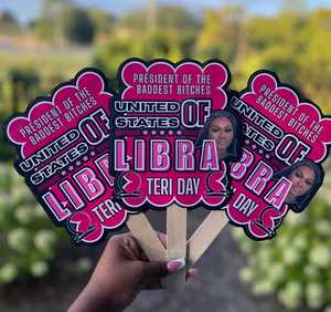 Abanicos de Plástico Personalizados a Prueba de Agua y Recortes Faciales Personalizados para Fiestas, Bodas y Eventos - Recuerdos Personalizados para Fiestas - Product Image 1