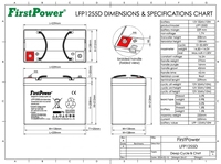 Batería AGM de ciclo profundo LFP1255D 12V55Ah, libre de mantenimiento, recargable, para sistemas de almacenamiento de energía solar fuera de la red.