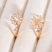 Nouvelle mode bague anti-anxiété bague en forme de fleur ruban couleur or bague fidget spinner en stock bague d'anxiété réglable pour femme