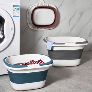 Panier à linge pliable en plastique PP pour la salle de bain et la <span class=keywords><strong>buanderie</strong></span>, tailles petites/grandes, <span class=keywords><strong>rangement</strong></span> pour vêtements sales - Product Image 1