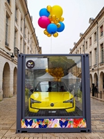 Boîte de voiture-conteneur modifiée, nouveau concept d'affichage de voiture-conteneur