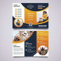 Brochure laminée personnalisée avec logo OEM en gros - Impression de dépliants pliés en papier couché écologique avec design personnalisé
