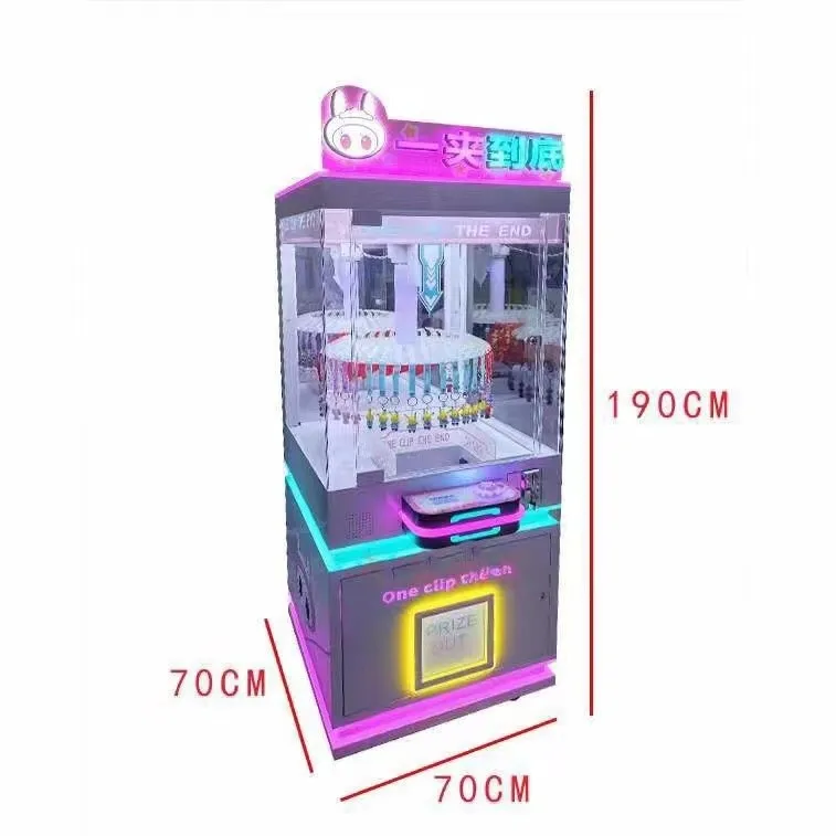 Parque de Diversões Coin Operated Gift Game Machine Toy Vending Arcade Clamp Prize Game Machine Clip Gift Game Machine