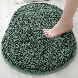 <span class=keywords><strong>Tapis</strong></span> de bain ovale en chenille épaissie, antidérapant, absorbant l'<span class=keywords><strong>eau</strong></span> et à séchage rapide, pour salle de bain, entrée de toilettes, paillasson de chambre - Product Image 1