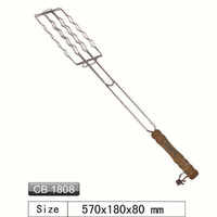 Panier en treillis métallique en acier inoxydable et fer pour l'extérieur Support pour outils chauds pour BBQ Saucisse et Grill Accessoires Hot Dog Grill Net