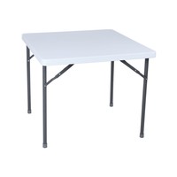 Table pliante carrée en plastique moderne pour l'extérieur, 86 cm, vente en gros, prix d'usine direct
