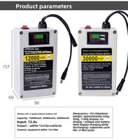 Stromversorgung für den Außenbereich: Mobile 12V Lithium-Batterie Modell 12-125 – Großkapazitäts-LED-Xenonlampe, Audio-Ballmaschine, Überwachungs-USV