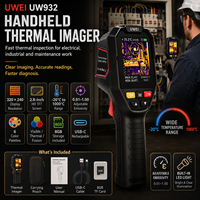Caméra thermique infrarouge portable avec projecteur LED et écran couleur pour l'inspection industrielle