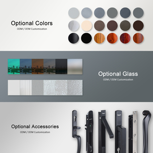 Diseño profesional Personalizable Ventana de doble acristalamiento Ventanas abatibles de aluminio con pantalla - Product Image 6