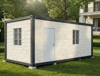 Maison préfabriquée modulaire imitation brique - Économe en énergie et étanche, personnalisable pour garde-bouillon, dortoir et entrepôt