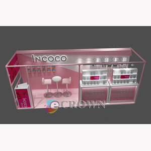 <strong>Conlin</strong> Big Pormanicure Market Stall Wooden Nail Salon Stall Shop Design for Sale Kiosk OEM - Product Image 3