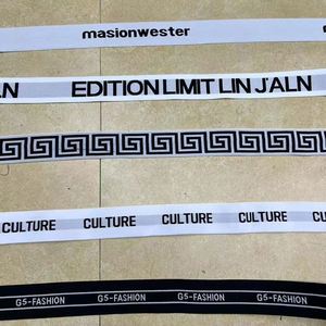 Custom Jacquard Striped Nylon Sports Bra Band High Tenacity Elastic 10-50mm Width Underwear <b>Webbing</b> Herringbone Waistband - Product Image 3