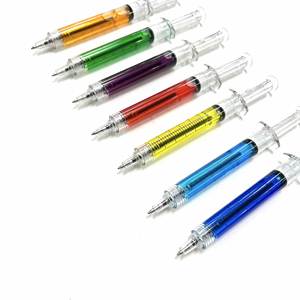 Stylo publicitaire créatif en forme de seringue, stylo bille en forme de tube coloré, vente en gros de papeterie - Product Image 5