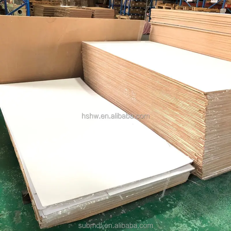 Mẫu Miễn Phí Nhà Máy Trung Quốc Cung Cấp 3 Mét Tấm Gỗ Cao Glossy Trắng Hai Mặt Trống Thăng Hoa MDF Hội Đồng Quản Trị