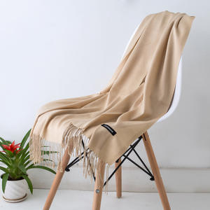 Bufanda de Pashmina de Alta Calidad para Mujer al por Mayor, Hijabs Escoceses de Invierno Lisos, Pañuelo de Cachemira de Color Sólido - Product Image 5