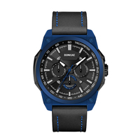 BOMAXE 2022 Meilleure vente montre à Quartz pour hommes de luxe de haute qualité en acier inoxydable votre propre bracelet en cuir cadran pointeur Simple