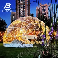 Tente transparente de dôme géodésique ronde claire d'igloo de jardin pour la partie