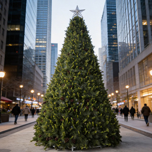 <span class=keywords><strong>Sapin</strong></span> de Noël réaliste de 2,10 m pré-éclairé, aiguilles en PE effet naturel, lumières LED intégrées pour une installation facile - Product Image 3