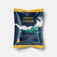 Sachet plat à trois soudures imprimé sur mesure, refermable, laminé, avec fermeture éclair, qualité alimentaire, directement de l'usine