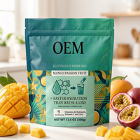 OEM Mango Passievrucht Elektrolyten Drinkmix 300g Wetenschappelijk Geformuleerd 9 Voedingsstoffen Vitamine C Zink Snellere Hydratatie Sport