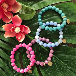 Mùa Hè Đồ Trang Sức Tốt Vòng Đeo Tay & Bangles, Tự Nhiên Chữa Bệnh Tinh Thể Thạch Anh Với Donut Spacer Zircon Hạt Vòng Đeo Tay - Product Image 2