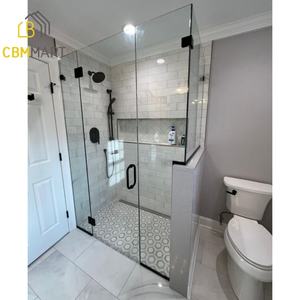 Porte de <span class=keywords><strong>douche</strong></span> en verre trempé rectangulaire moderne CBMmart, installation plus facile, porte de <span class=keywords><strong>douche</strong></span> fixe, porte de <span class=keywords><strong>douche</strong></span> à l'italienne - Product Image 5