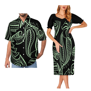 2024 le vendite autunnali hanno stampato i vestiti di <span class=keywords><strong>coppia</strong></span> taglie forti abiti da donna nuovo <span class=keywords><strong>vestito</strong></span> da Mumu e camicia da uomo - Product Image 4