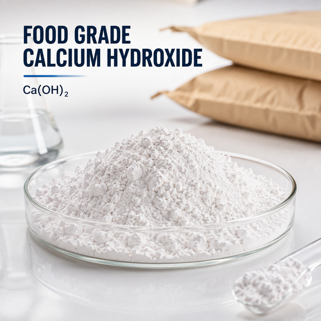 Calcium Hydroxide Powder Food Grade 99% Purity Bulk Ca(OH)2 Hydrated Lime for Food Additive Beverage Processing