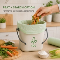 Sacs compostables robustes OEM pour déchets alimentaires, grands, résistants aux fuites, avec fermeture hermétique, pour déchets animaux et de cuisine, avec logo personnalisé, emballage de détail