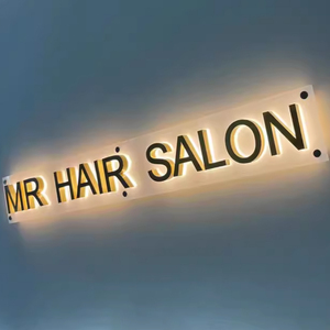 Custom Stainless Steel Outdoor 3D Letters <b>LED</b> Backlit Business <b>Sign</b> with Plug Waterproof IP54 for Home Mall Office Shops Bars - Product Image 6