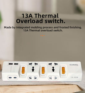 Nouvelle série PRIMA 2024, 4 ports USB, charge rapide, rallonge de 2 m, interrupteur de surcharge, protection contre les surtensions 13A, multiprise - Product Image 5