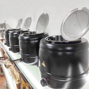 Pentola Elettrica per Zuppa in Ferro Nero o Plastica, Scaldavivande per Catering e Buffet, 10L in Acciaio Inox, Pentola Elettrica per Riscaldare Zuppe per Hotel - Product Image 5