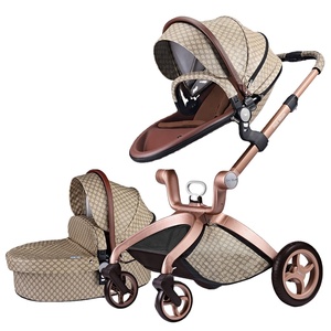 360 Portable Foldable PU Leather Multifunction Rotation Pushchair <b>3</b> <b>in</b> <b>1</b> <b>Pram</b> for Newborn & Toddler Travel - Product Image 2