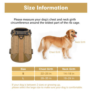 Harga pabrik rompi harnes dada anjing pelatihan taktis kustom dengan pegangan jaring tanpa tarikan rompi harness anjing kerja dapat disesuaikan - Product Image 6